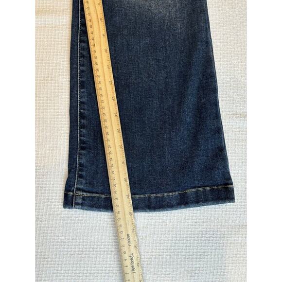 Kancan Jeans 31 Dark Wash Baylor Mid rise Flare Western Cowgirl Preppy - Picture 13 of 14